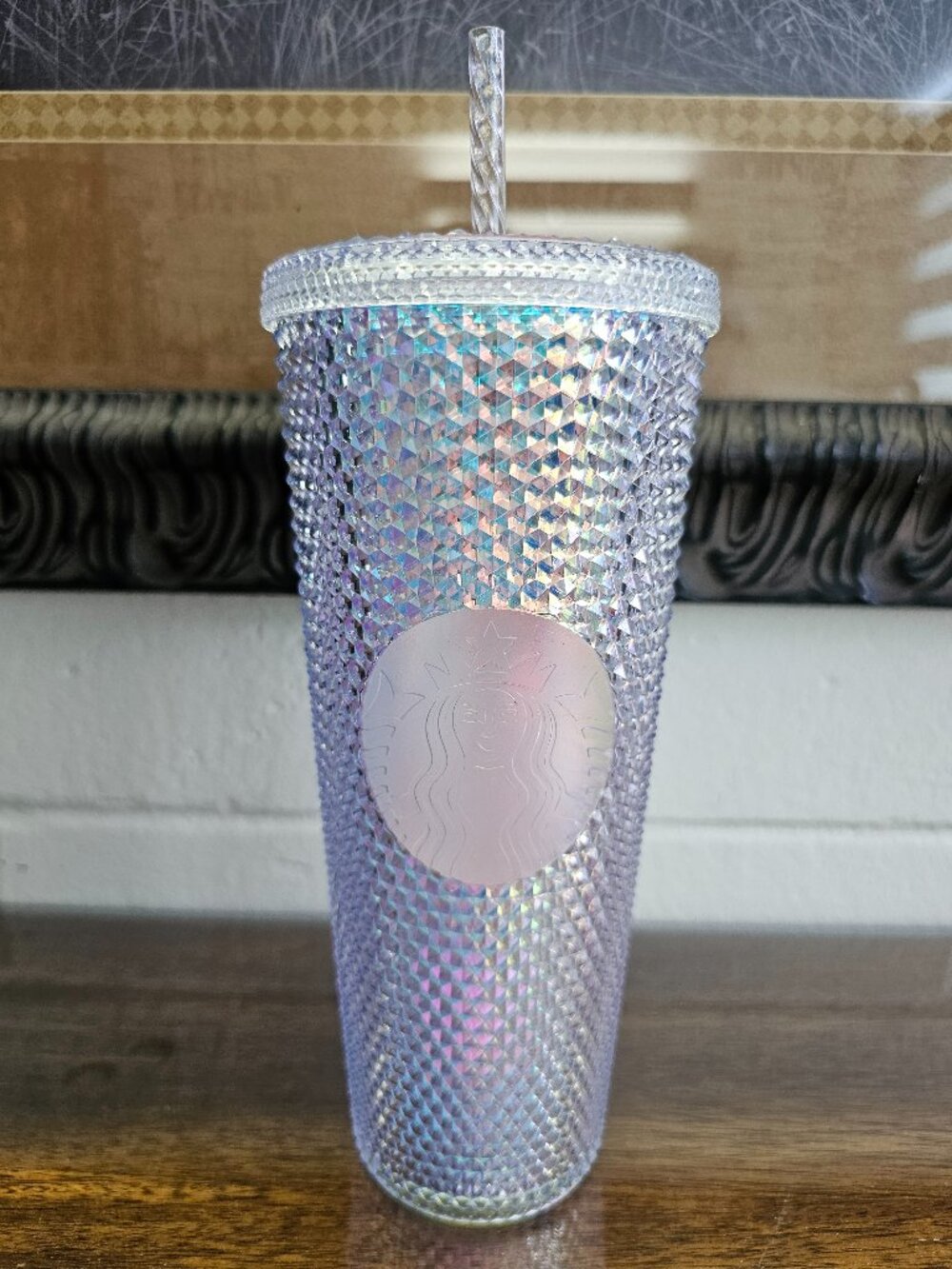 Starbucks Unicorn Studded Iridescent 24 oz Venti Cold Cup Tumbler w/ Straw NEW